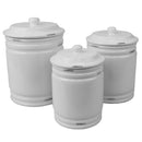 1 of 3:Home Basics Bella 3 Piece Ceramic Canisters, White 