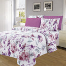 3 of 4:Essentials Neutral 4 & 6 Piece Printed Wrinkle-Free Sheet Set, Lavender Garden 