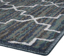 12 of 13:Capri 3-Piece Crosshatch Design Rug Set, Blue-Gray, 5x7 Feet 
