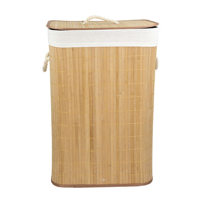 2 of 4:Panier rectangulaire en bambou Home Basics, naturel, 40 x 30 x 58 cm 