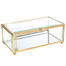 2 of 3:Home Details Vintage Mirrored Bottom Large Keepsake Box in Gold 
