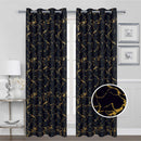 3 of 7:Denver Marble Metallic Grommet Window Curtain Panel, 54x84 Inches 