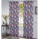 4 of 8:Rideau transparent à œillets pour fenêtre Romy, imprimé floral, 54 x 84 pouces 