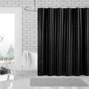1 of 4:3D PEVA Sqaure Grommet Shower Liner With Magnetic Weighted Bottom, 70x72 Inches 