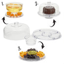 2 of 4:Home Basics Multi-Function Cake Plate, Clear 