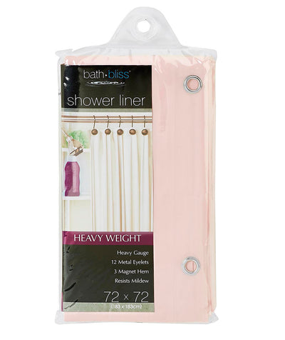 2 of 2:Bath Bliss Heavy Grommet Shower Liner in Pink 