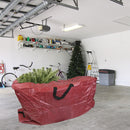 5 of 5:Sac à roulettes en PVC texturé pour sapin de Noël Home Basics, rouge 