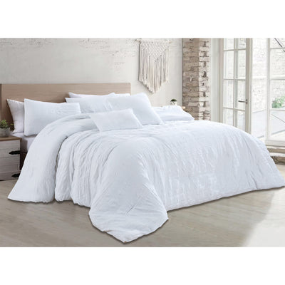 6 of 10:Astrid 5 Piece Crinkled Fabric Comforter Set 
