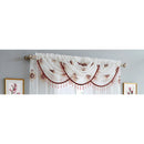 1 of 18:Lourdes Damask Embroidered Sheer Rod Pocket Window Panel And Valance Treatments 