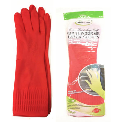 1 of 2:All For You Extra Thick Long Cuff Multipurpose Latex Gloves 