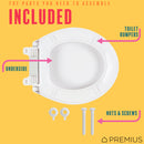 5 of 14:PREMIUS Slow Close Beveled Plastic Toilet Seat, Standard Round, 17 Inches 