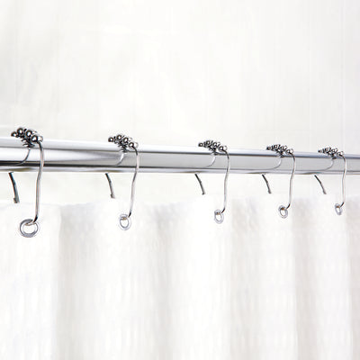 3 of 3:Bath Bliss 12 Pack Shower Curtain Rings in Chrome 