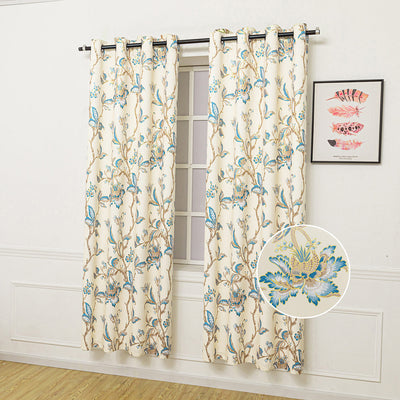 8 of 8:Melania Floral Room Darkening Window Panel, 54x84 Inches 