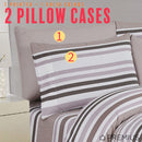 12 of 12:PREMIUS Premium Sand Stripes 4 & 6 Piece Microfiber Printed Wrinkle-Free Sheet Set 