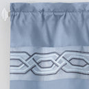 38 of 40:Paige Embroidered Kitchen Curtain and Valance Set, Tiers 55x36, Valance 55x13 Inches 