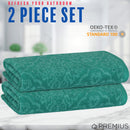 16 of 24:PREMIUS 2 Pack Damask 100% Cotton Yarn Dyed Bath Sheet Towel, 32x64 Inches 
