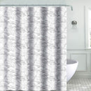 1 of 1:Bruna Marble Printed Canvas Shower Curtain, White-Gray, 70x72 Inches 