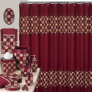 9 of 9:Elegant Rose Complete Bath Ensemble Decor Set, Burgundy, All Sold Separately 