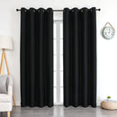 2 of 24:Yola Blackout Textured Jacquard Grommet Window Panel, 52x84 Inches 
