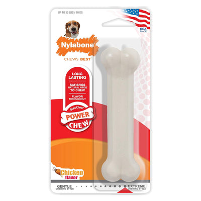 3 of 5:Jouet à mâcher durable Nylabone Power Chew, saveur poulet, pour chiens de taille moyenne 