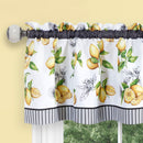 2 of 2:Ensemble de rideaux à volants et cantonnières motif goutte de citron - 58 x 24 - Jaune 