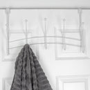 4 of 5:Home Basics Shelby - Perchero para colgar sobre la puerta, 5 ganchos, color blanco 