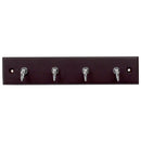 2 of 4:Home Basics 4 Hook Wall Mounted Key Rack, Cherry 