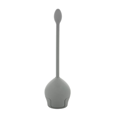 1 of 3:Brosse de toilette tulipe à prise ferme Bath Bliss, grise 