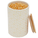 3 of 4:Home Basics Cubix X-Large Ceramic Canister with Bamboo Top 