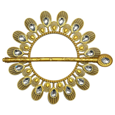 1 of 2:Peacock Decorative One Pair Window Curtain Tieback, Gold 