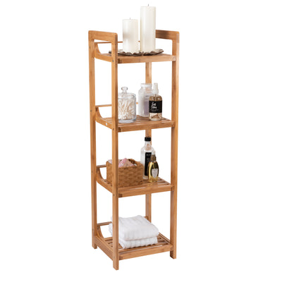 1 of 4:Neu Home 4 Tier Bamboo Shelving Tower 