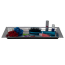 2 of 5:Home Basics Plastic Vanity Tray, Silver 