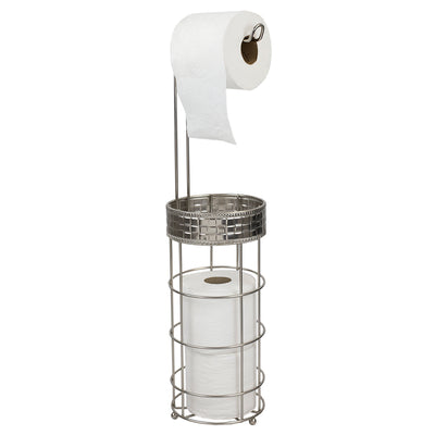 1 of 6:Distributeur de papier toilette Home Basics Luxor, nickel satiné 