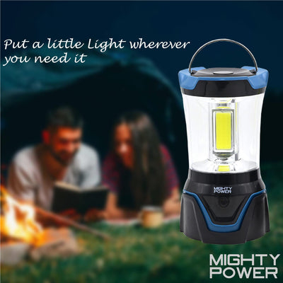 3 of 5:Mighty Power COB LED Camping Lantern with 4 Light Modes, Blue, 1500 Lumens 
