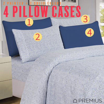 10 of 12:PREMIUS Premium Modern Dash 4 & 6 Piece Microfiber Printed Wrinkle-Free Sheet Set 