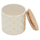 3 of 4:Home Basics Vescia Small Ceramic Canister with Bamboo Top 