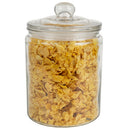 1 of 5:Home Basics Renaissance Collection Medium Glass Jar with Easy Grab Knob Handles, Clear 