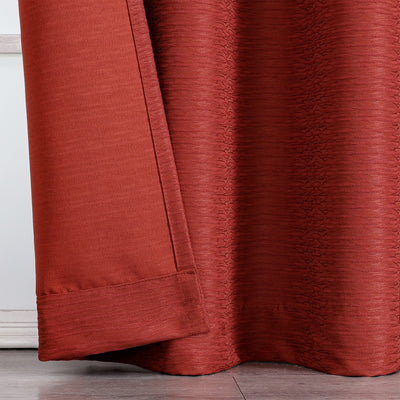 9 of 24:Yola Blackout Textured Jacquard Grommet Window Panel, 52x84 Inches 