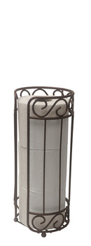1 of 7:Home Basics Scroll Collection Bath Tissue Reserve Toilet Paper Roll Holder Stand, Bronze 