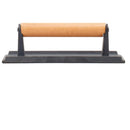 2 of 3:Home Basics Cast Iron Grill Press with Wood Handle, Bacon Press, Black 