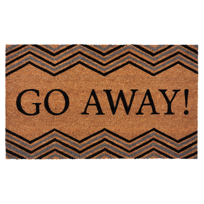 1 of 6:Achim Go Away Printed Coir Doormat, Brown, 18x30 Inches 