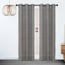 1 of 4:Sasha 2 Pack Sheer Metallic Embroidered Grommet Window Panel, 38x84 Inches Each 