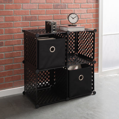 2 of 4:Lot de 2 cubes de rangement Neu Home noirs 