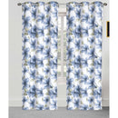 4 of 4:Mackenzie 2 Pack Floral Printed Room Darkening Grommet Window Panel, 2-38x84 Inches 