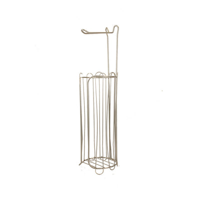 2 of 4:Home BasicsHeavy Weight Satin Nickel Bath Tissue Organizer 