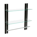 1 of 4:Neu Home Deluxe Tempered Glass Shelf with Towel Bar 