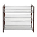 1 of 4:Neu Home Zapatero con estante de malla de 3 niveles en color espresso 