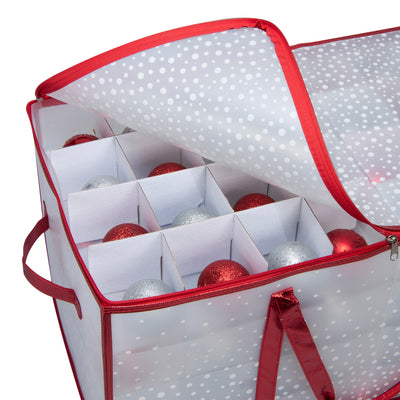 2 of 4:Organiseur de rangement Simplify pour 128 ornements, rouge 