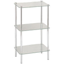 3 of 6:Home Basics 3 Tier Multi Use Rectangle Glass Corner Shelf, Clear 