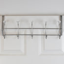 3 of 5:Home Basics 5 Hook Hanging Rack with Crystal Knobs, Chrome 
